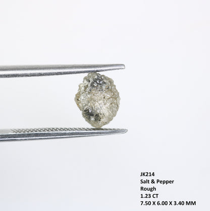 1.23ct Salt And Pepper Rough Diamond For Engagement RingFor Gold Ring Diamonds