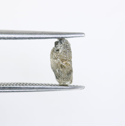 1.23ct Salt And Pepper Rough Diamond For Engagement RingFor Gold Ring Diamonds