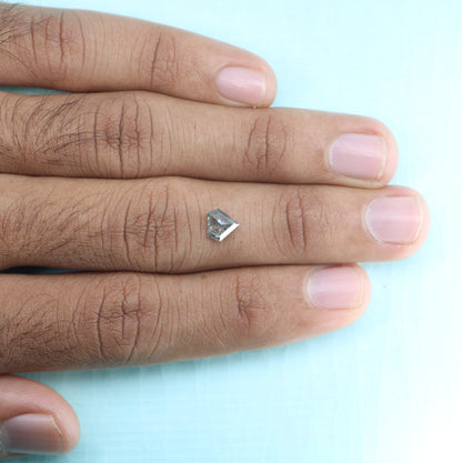 0.80 CT Salt and Pepper Natural Loose Diamond, Pentagon Cut For handmade necklace pendant, Fancy Diamond for Engagement Ring Anniversary