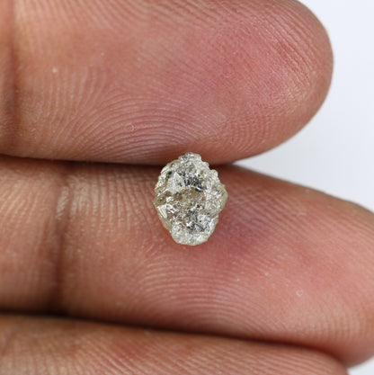 1.23ct Salt And Pepper Rough Diamond For Engagement RingFor Gold Ring Diamonds