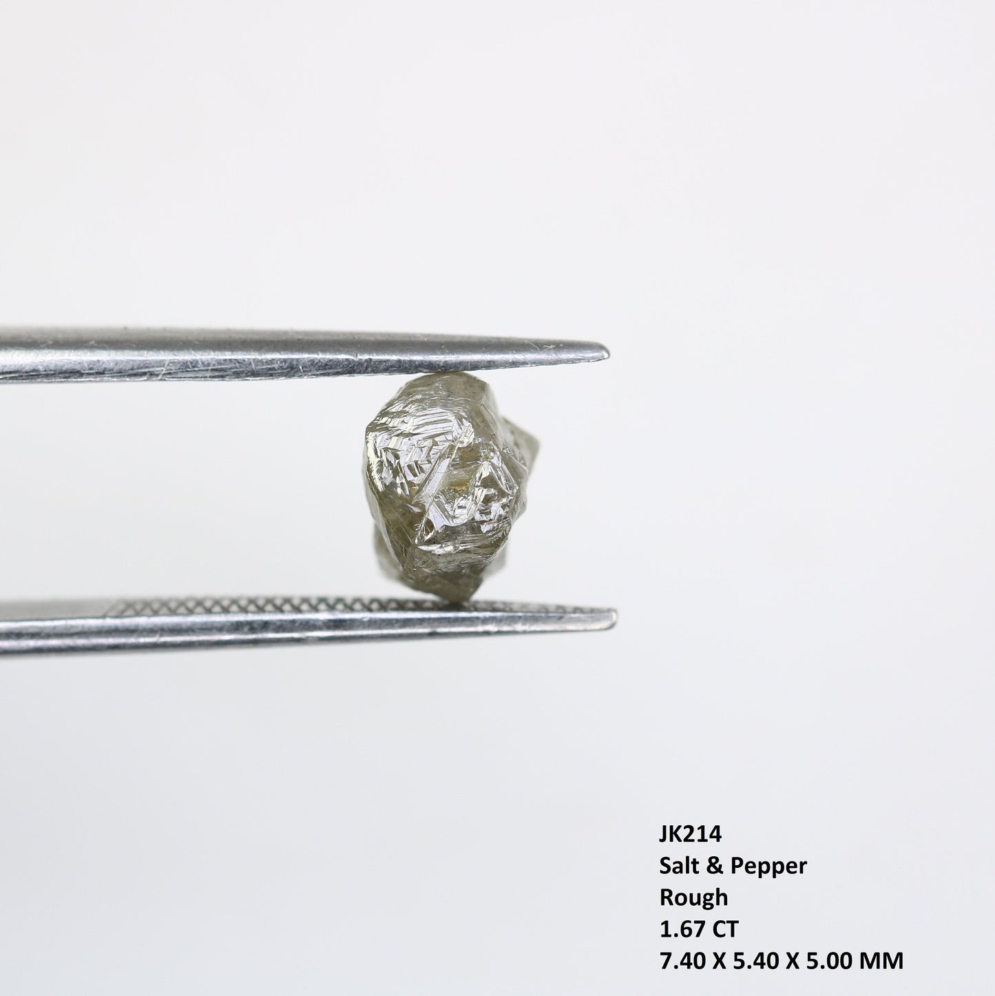 1.67ct Loose Rough Salt And Pepper DiamondFor Gold Ring Diamonds