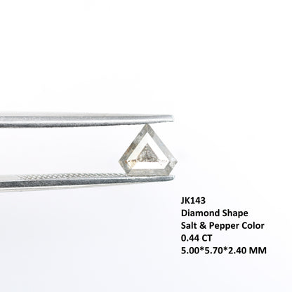 0.44 CT Triangle Cut Salt and Pepper Diamond For handmade necklace pendant Black/Grey crystal Diamond for Engagement Ring Gift for Her