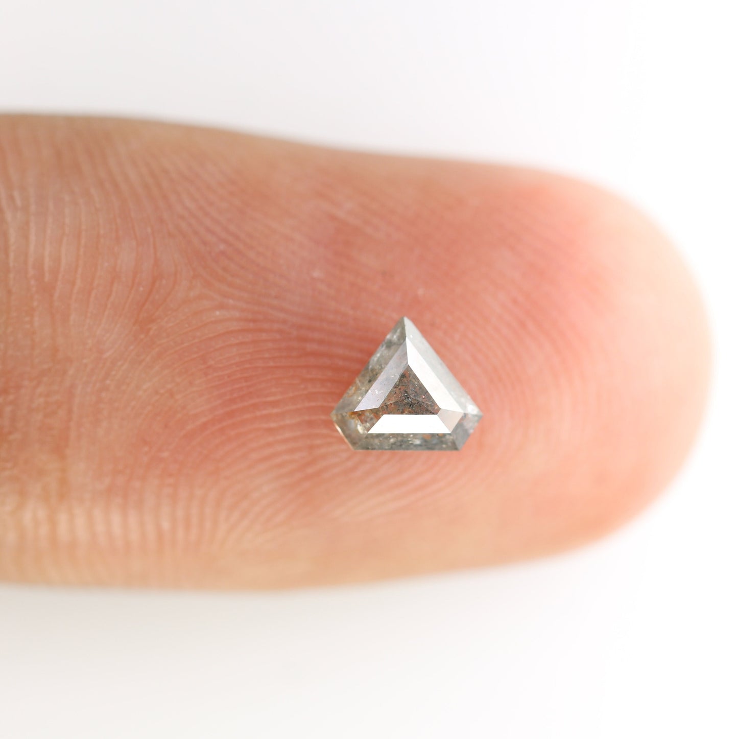 0.44 CT Triangle Cut Salt and Pepper Diamond For handmade necklace pendant Black/Grey crystal Diamond for Engagement Ring Gift for Her