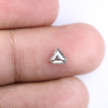 0.44 CT Triangle Cut Salt and Pepper Diamond For handmade necklace pendant Black/Grey crystal Diamond for Engagement Ring Gift for Her