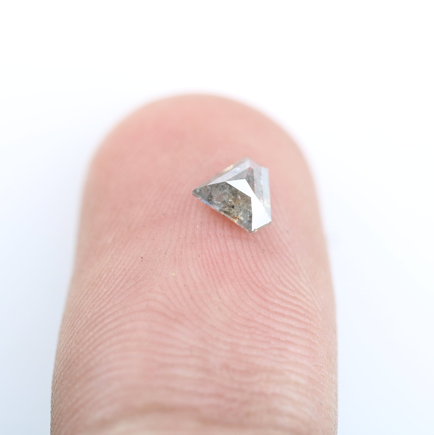 0.44 CT Triangle Cut Salt and Pepper Diamond For handmade necklace pendant Black/Grey crystal Diamond for Engagement Ring Gift for Her