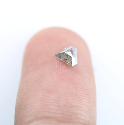 0.44 CT Triangle Cut Salt and Pepper Diamond For handmade necklace pendant Black/Grey crystal Diamond for Engagement Ring Gift for Her