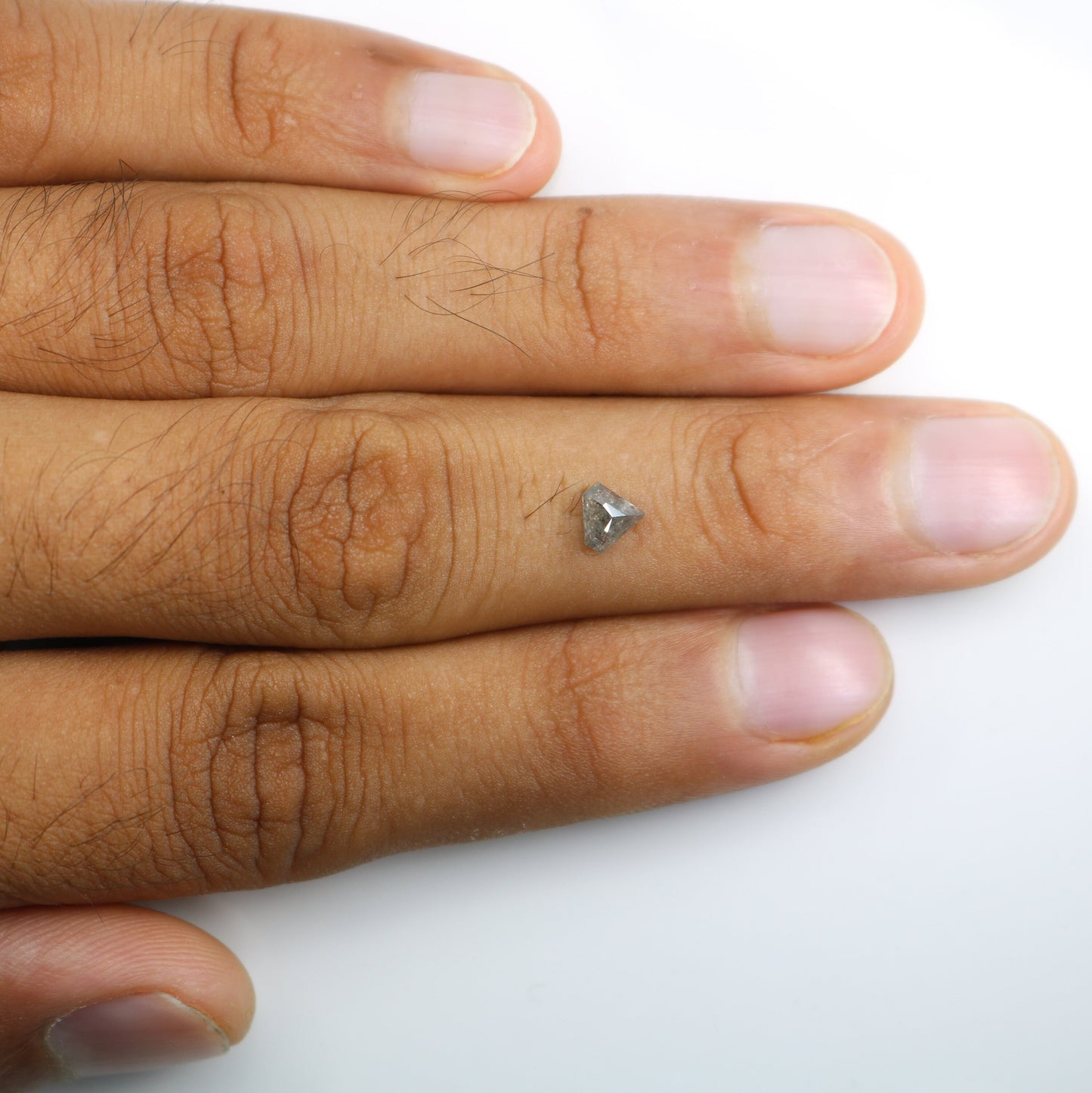0.44 CT Triangle Cut Salt and Pepper Diamond For handmade necklace pendant Black/Grey crystal Diamond for Engagement Ring Gift for Her