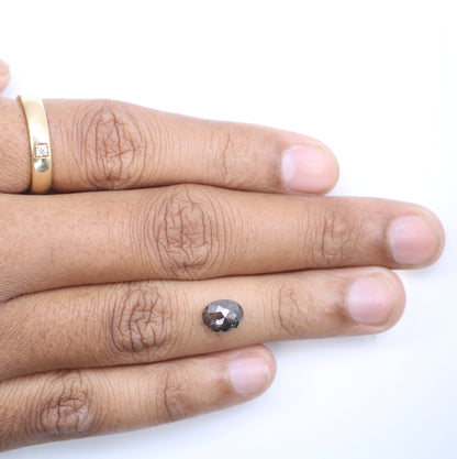 1.76 CT Loose Oval Salt and Pepper Diamond | Promise Ring | Wedding Jewelry | Perfect Gift for Wife or Sister