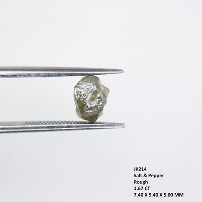 1.67ct Loose Rough Salt And Pepper DiamondFor Gold Ring Diamonds