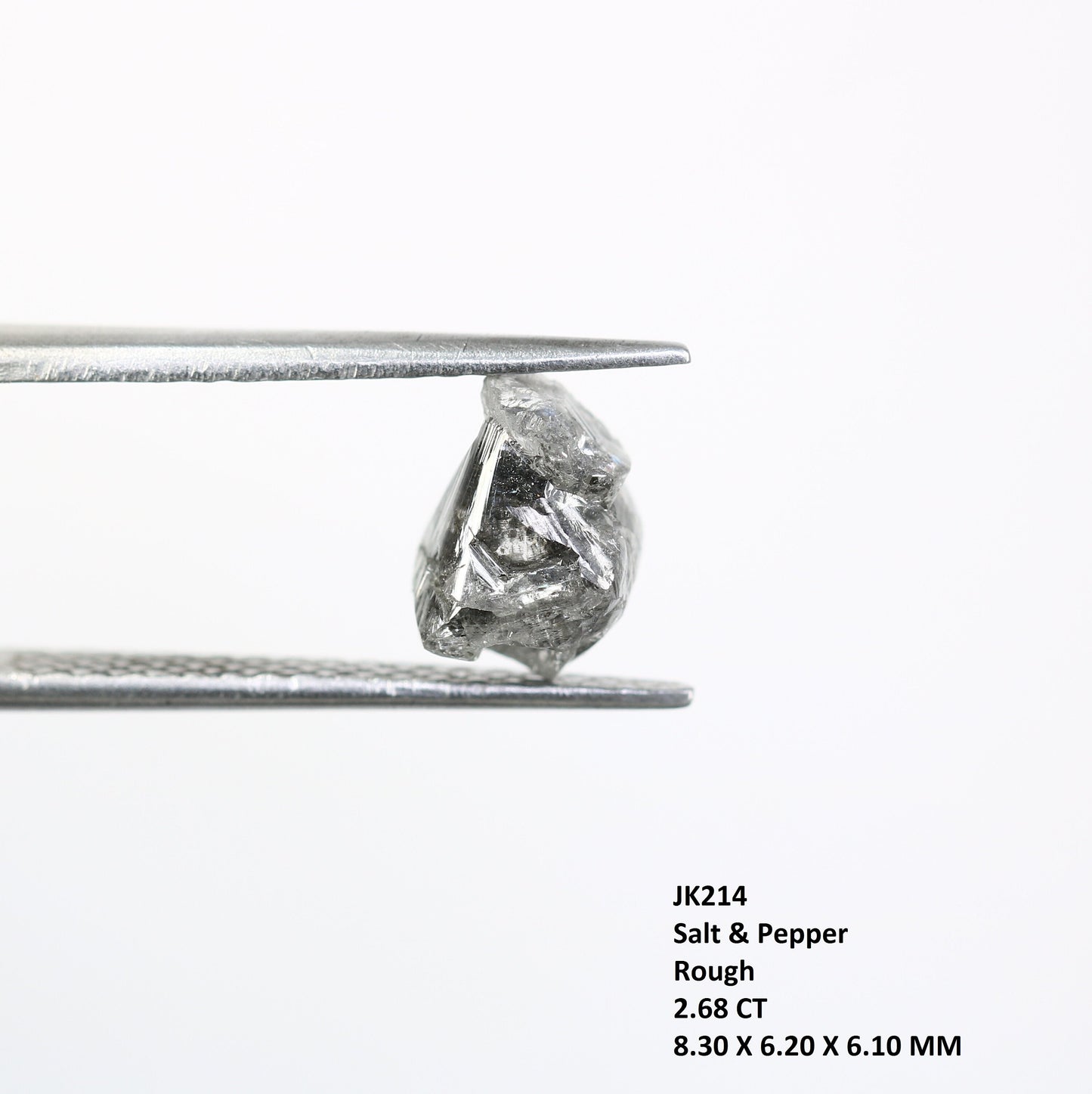 2.68 CT Salt And Pepper Raw Diamond For RingFor Gold Ring Diamonds