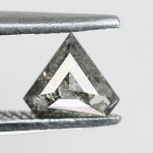 0.28 CT Natural Salt and Pepper Triangle Diamond  For handmade necklace pendant Black crystal Diamond For engagement ring wedding gift