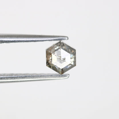 0.42 CT Hexagon Loose Salt and Pepper Diamond - Natural Hexagon Diamond - Salt and Pepper Ring - Gift for Wifey - Gift for mother - Jewlery