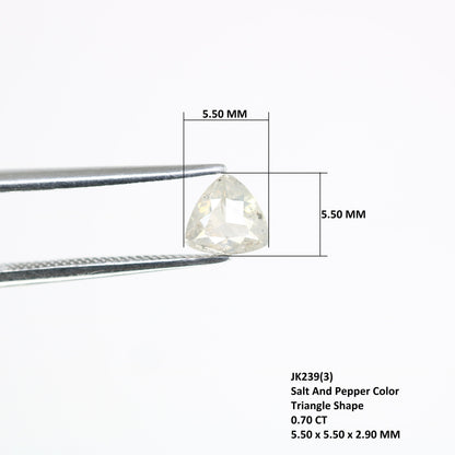 Salt and Pepper Triangle Cut Diamond, Natural Loose Unique Diamonds, For bracelet & pendant necklace, handmade Victorian jewelry women gift