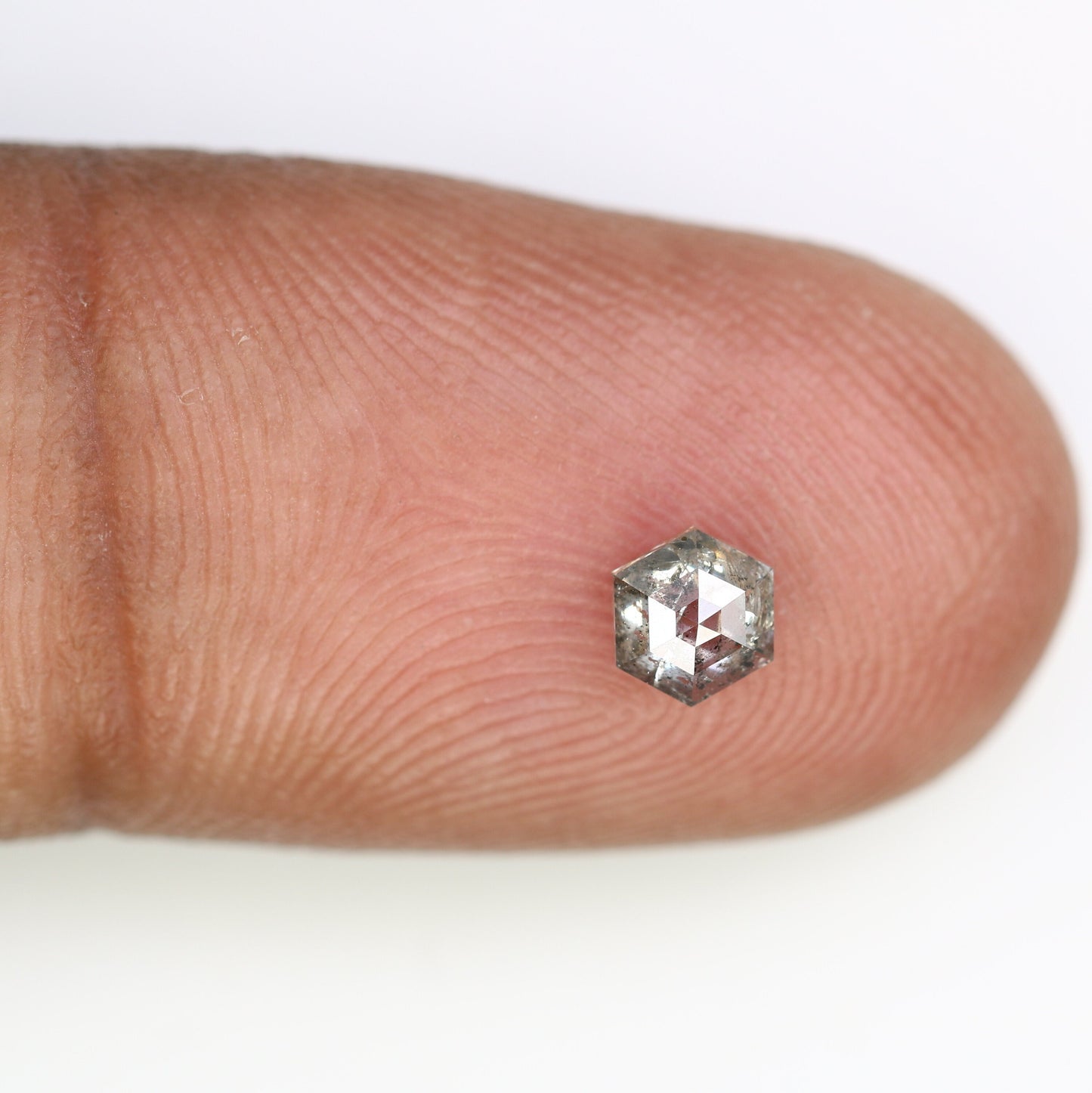 0.42 CT Hexagon Loose Salt and Pepper Diamond - Natural Hexagon Diamond - Salt and Pepper Ring - Gift for Wifey - Gift for mother - Jewlery