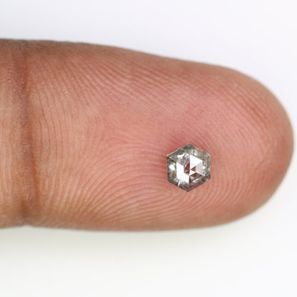 0.42 CT Hexagon Loose Salt and Pepper Diamond - Natural Hexagon Diamond - Salt and Pepper Ring - Gift for Wifey - Gift for mother - Jewlery