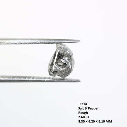 2.68 CT Salt And Pepper Raw Diamond For RingFor Gold Ring Diamonds