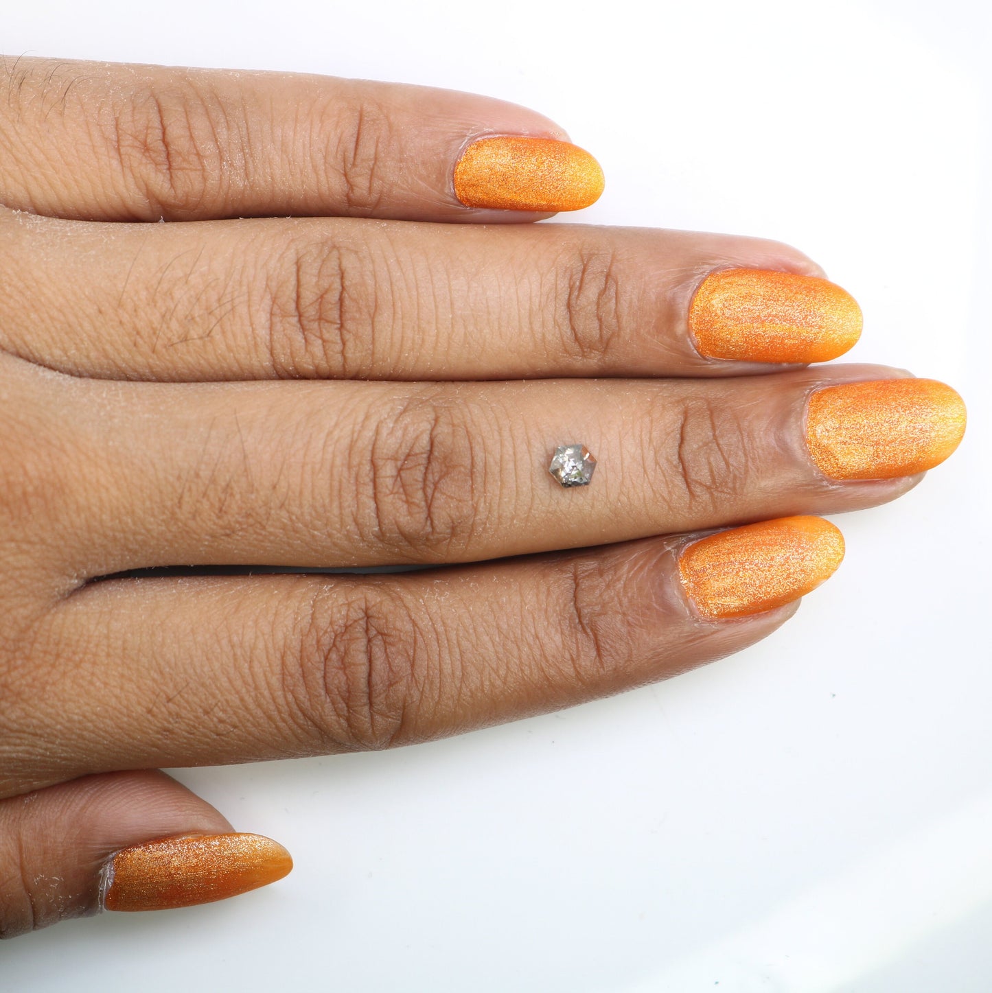 0.42 CT Hexagon Loose Salt and Pepper Diamond - Natural Hexagon Diamond - Salt and Pepper Ring - Gift for Wifey - Gift for mother - Jewlery