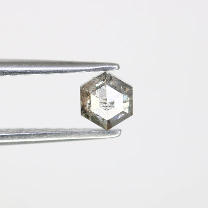 0.42 CT Hexagon Loose Salt and Pepper Diamond - Natural Hexagon Diamond - Salt and Pepper Ring - Gift for Wifey - Gift for mother - Jewlery