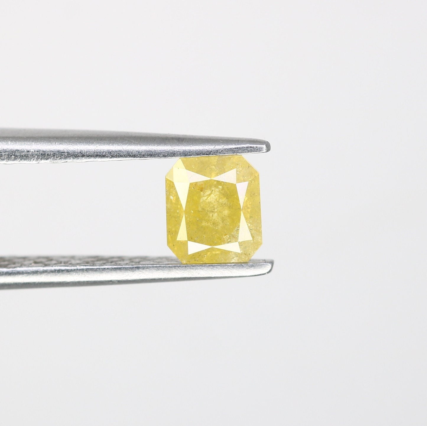 0.53 CT Fancy Yellow Salt and Pepper Emerald Shape Diamond - Natural Loose Emerald Cut Diamond - Perfect for Emerald Engagement Ring