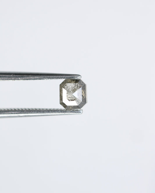 0.45 CT Salt & Pepper Emerald Shape Diamond - Natural Loose Emerald Cut - Labor Day Sale