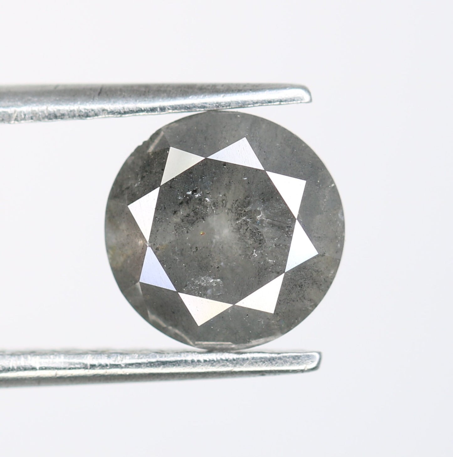 1.73 CT Gray Round Brilliant Cut Rustic Diamond for Engagement Rings | Wedding Jewelry | Ideal Gift for Wife or Mother |Perfect Wedding Gift