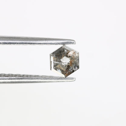 0.42 CT Hexagon Loose Salt and Pepper Diamond - Natural Hexagon Diamond - Salt and Pepper Ring - Gift for Wifey - Gift for mother - Jewlery