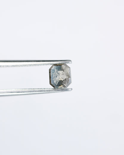 0.45 CT Salt & Pepper Emerald Shape Diamond - Natural Loose Emerald Cut - Labor Day Sale