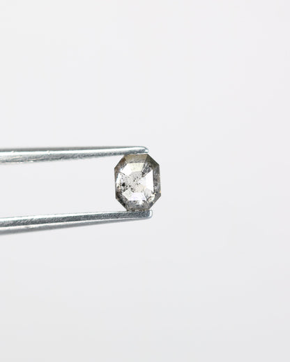 Salt & Pepper Emerald Shape Diamond - Natural Loose Emerald Cut - Perfect for Engagement Ring Unique Gold Necklace
