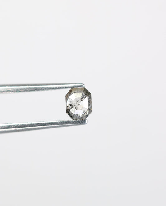 Salt & Pepper Emerald Shape Diamond - Natural Loose Emerald Cut - Perfect for Engagement Ring Unique Gold Necklace