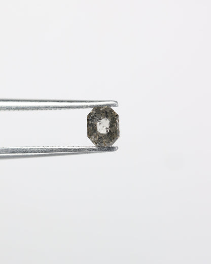 Salt & Pepper Emerald Shape Diamond - Natural Loose Emerald Cut - Perfect for Engagement Ring Unique Gold Necklace