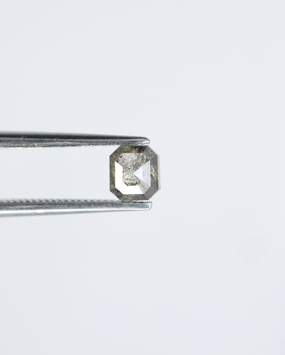 0.45 CT Salt & Pepper Emerald Shape Diamond - Natural Loose Emerald Cut - Labor Day Sale