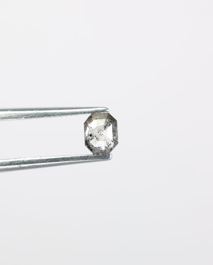 Salt & Pepper Emerald Shape Diamond - Natural Loose Emerald Cut - Perfect for Engagement Ring Unique Gold Necklace