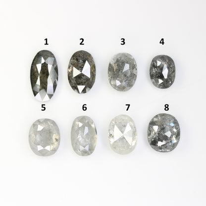 Salt and Pepper Mixed Shape Diamonds | Oval White and Grey Galaxy Diamonds | Unique Jewelry Rings and Gifts for Her