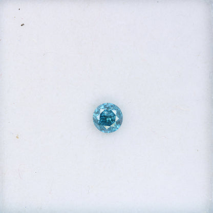 0.42 CT Round Blue Diamond for Engagement Rings | Natural Loose Diamond Ideal for Gold Ring Settings
