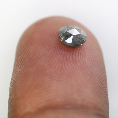 0.66 CT Black Salt and Pepper Rose Cut Round Real Diamond For Anniversary Gift ll Birthday Gift ll Wedding Gift ll Engagement Gift Diamonds