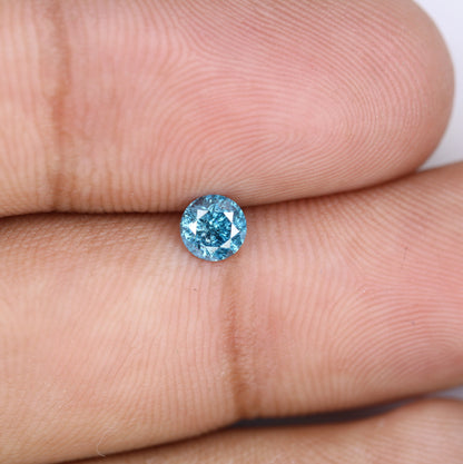 0.42 CT Round Blue Diamond for Engagement Rings | Natural Loose Diamond Ideal for Gold Ring Settings