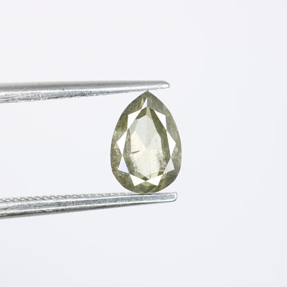 0.66 CT Salt And Pepper Pear Diamond, Natural Loose Diamond, Engagement Ring and Wedding BandsFor Gold Ring Diamonds