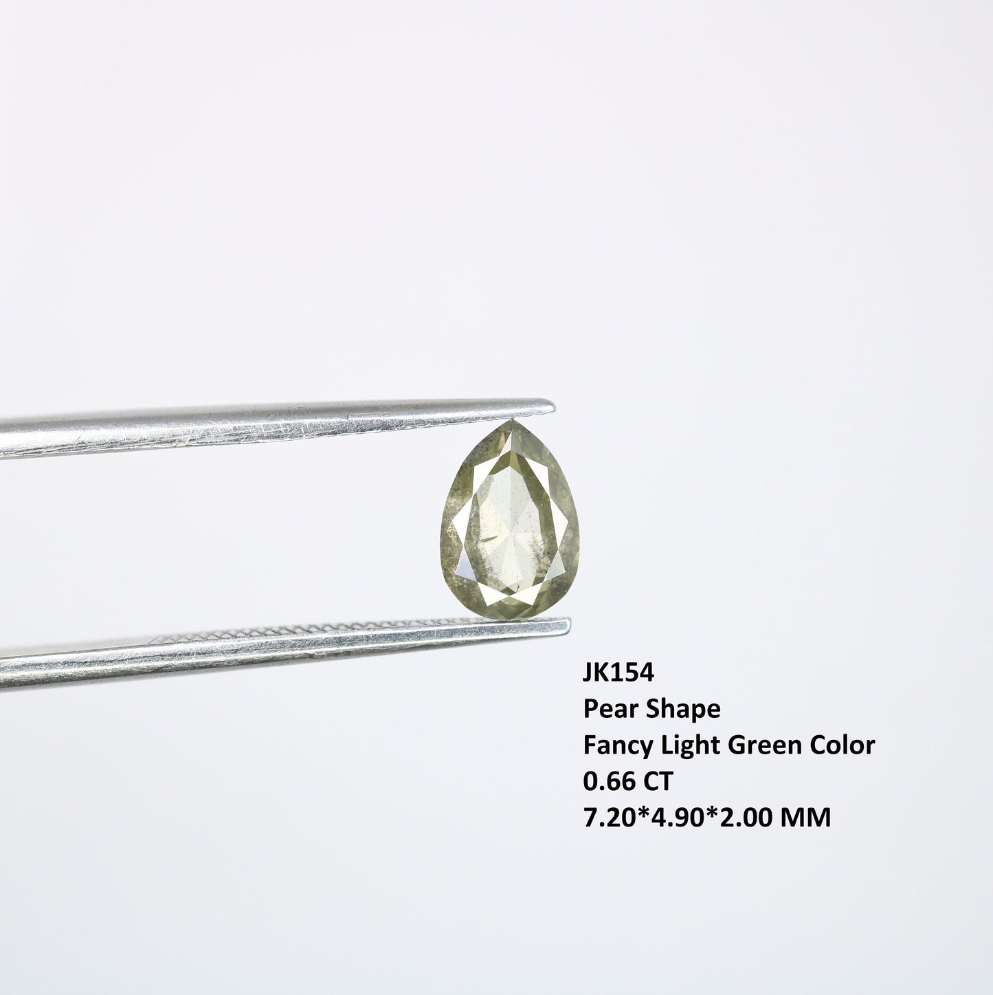 0.66 CT Salt And Pepper Pear Diamond, Natural Loose Diamond, Engagement Ring and Wedding BandsFor Gold Ring Diamonds