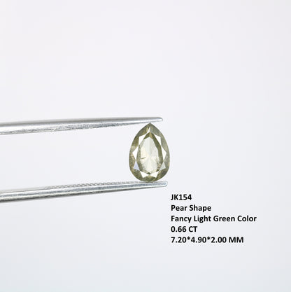 0.66 CT Salt And Pepper Pear Diamond, Natural Loose Diamond, Engagement Ring and Wedding BandsFor Gold Ring Diamonds