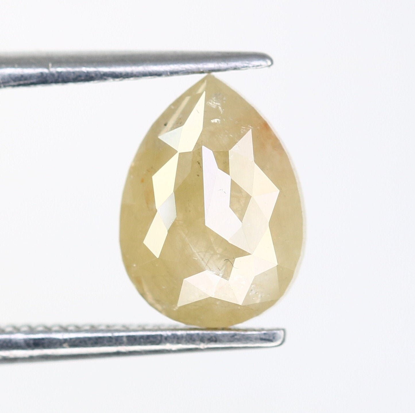 1.13 CT Pear Shape Light Yellow Galaxy Diamond | Unique Engagement Ring | Natural Gold Ring | Ethereal Diamond Jewelry