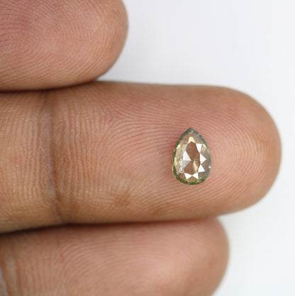 0.66 CT Salt And Pepper Pear Diamond, Natural Loose Diamond, Engagement Ring and Wedding BandsFor Gold Ring Diamonds