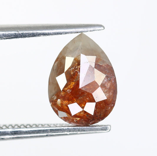 0.88 CT Pear Shape Galaxy Diamond | Unique Engagement Ring | Natural Gold Ring | Ethereal Diamond Jewelry