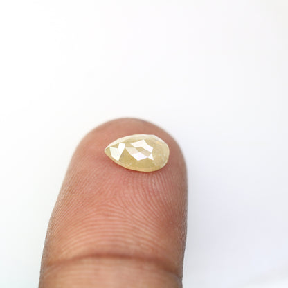 1.13 CT Pear Shape Light Yellow Galaxy Diamond | Unique Engagement Ring | Natural Gold Ring | Ethereal Diamond Jewelry