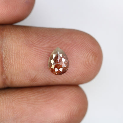 0.88 CT Pear Shape Galaxy Diamond | Unique Engagement Ring | Natural Gold Ring | Ethereal Diamond Jewelry