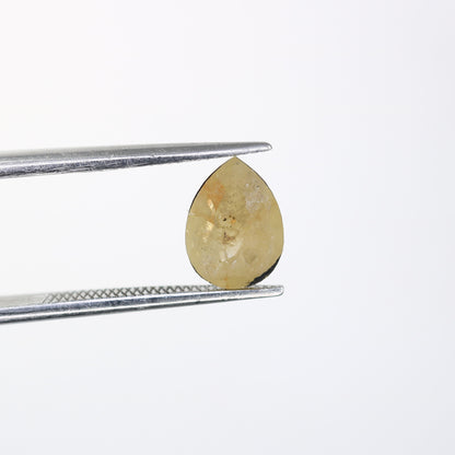 1.13 CT Pear Shape Light Yellow Galaxy Diamond | Unique Engagement Ring | Natural Gold Ring | Ethereal Diamond Jewelry