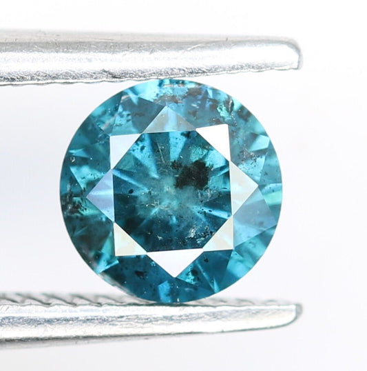 0.40 CT Round Brilliant Blue Diamond for Engagement Rings | Ideal for Gold Ring Settings