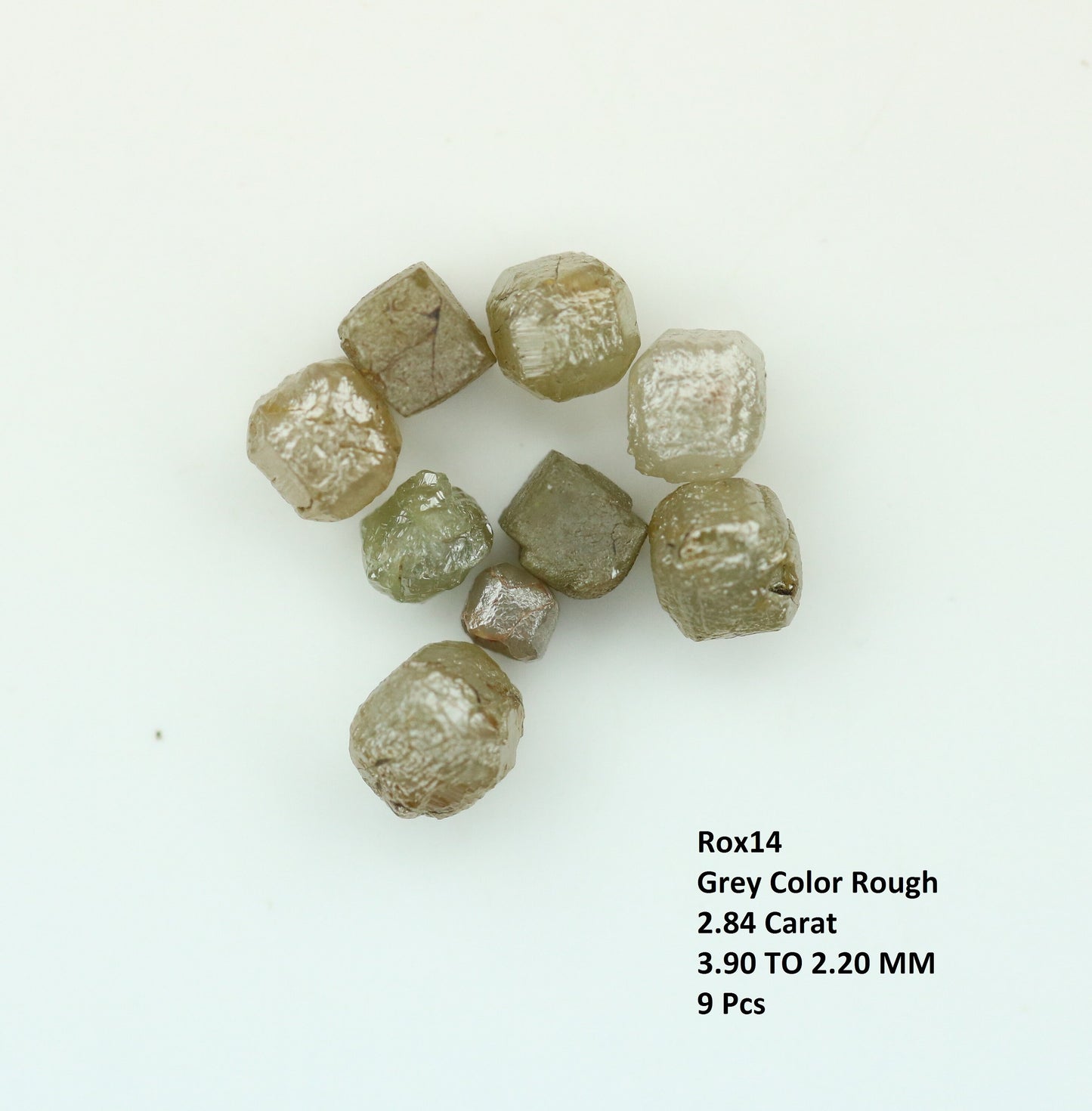 2.84 Carat Grey Uncut Rough Loose Diamond For Engagement RingFor Gold Ring Diamonds