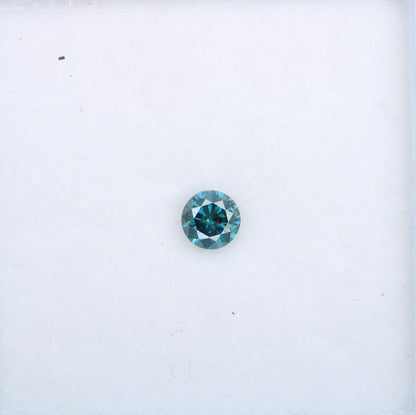 0.40 CT Round Brilliant Blue Diamond for Engagement Rings | Ideal for Gold Ring Settings