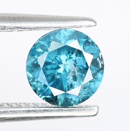 4.60 MM Round Brilliant Cut Blue Diamond for Engagement Rings | Ideal for Gold Ring Settings