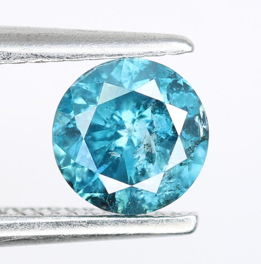 4.60 MM Round Brilliant Cut Blue Diamond for Engagement Rings | Ideal for Gold Ring Settings